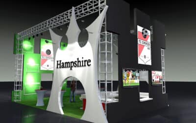 Beursstand voor FC Emmen en Hampshire hotel
